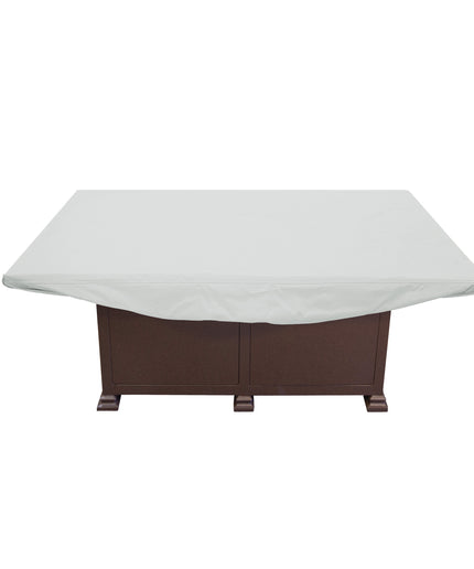 Treasure Garden 59”W x 39"D x 12"H X-Large Rectangle Fire Table Cover PFC840 - Gray