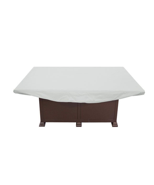 Treasure Garden 59”W x 39"D x 12"H X-Large Rectangle Fire Table Cover PFC840 - Gray