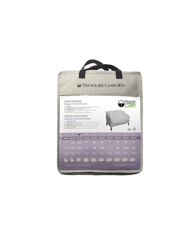 Treasure Garden 43”W x 42”D x 43”H XL Lounge Chair Cover PFC741 - Gray