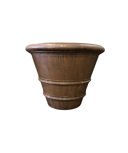 Campania Classic Rolled Rim 40" W x 31.5" H Round Large Cast Stone Planter P-903-PN - Pietra Nuova