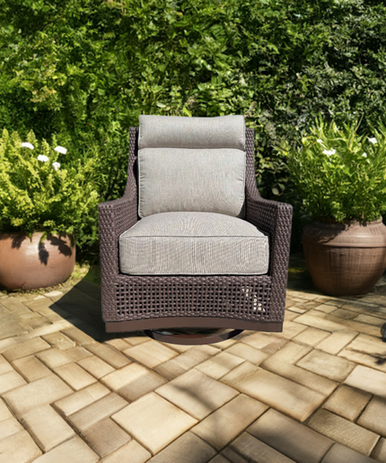 Summer Classics Peninsula Swivel Glide Chair