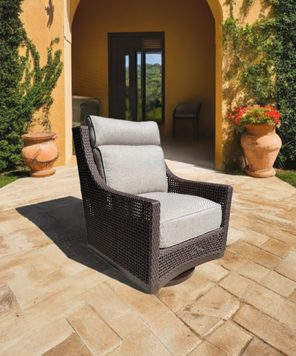 Summer Classics Peninsula Swivel Glide Chair