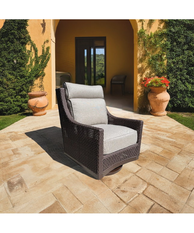 Summer Classics Peninsula Swivel Glide Chair