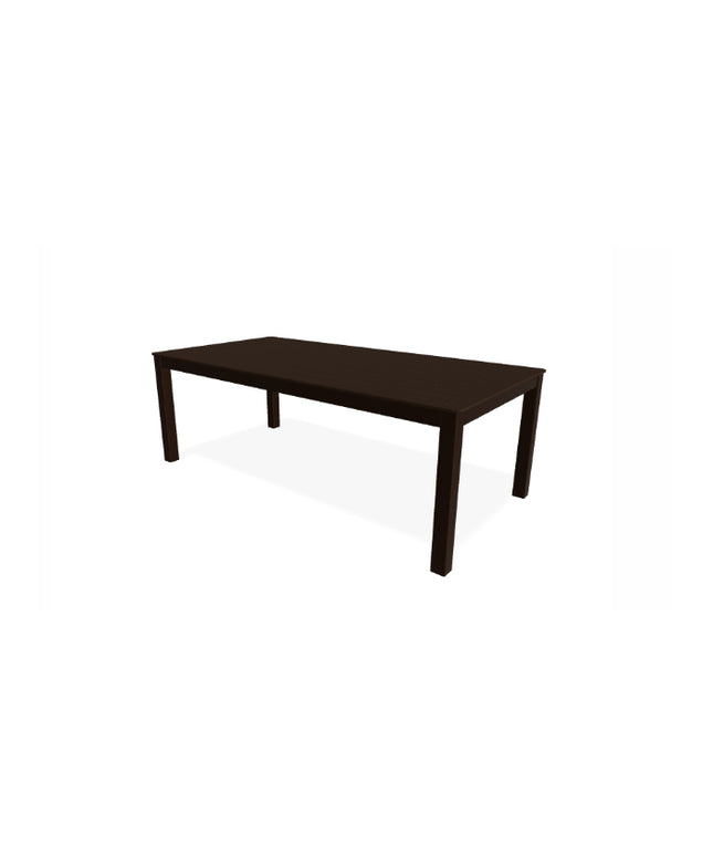 Telescope 42"W x 84"L x 28.5"H Rectangle MGP Slat Top Dining Table with Umbrella Hole TMBK-P1S Kona - Kona