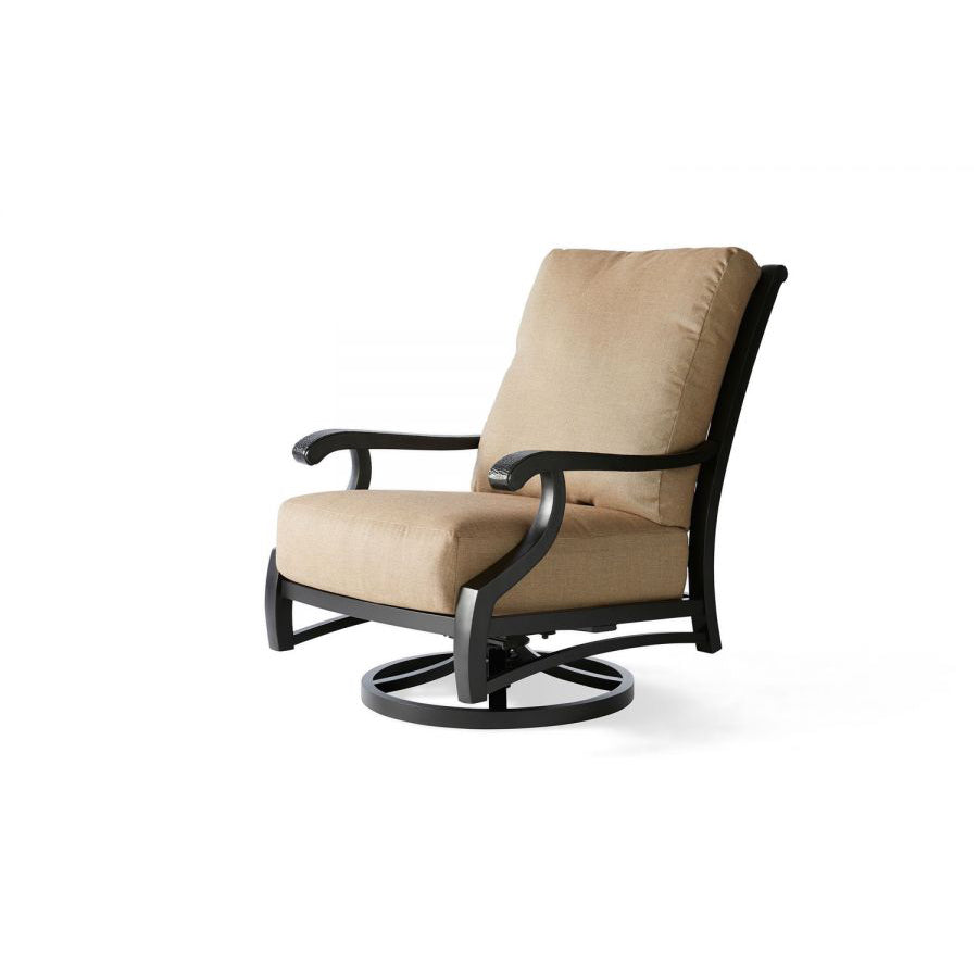 Mallin Turin Cushion Spring Swivel Lounge Chair TX-886 - Autumn Rust / Rochelle Spice