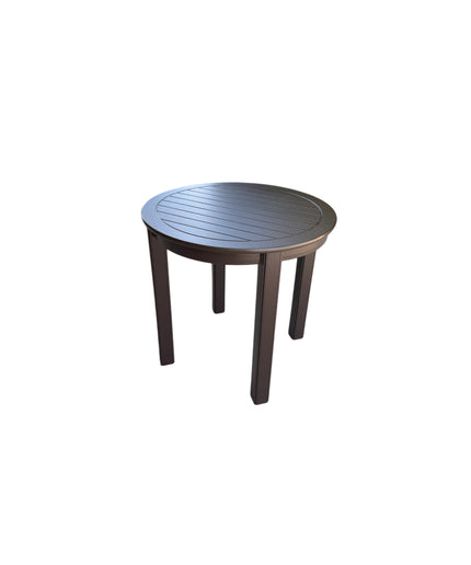 Telescope 20.75"Diameter x 19.5"H Round MGP Slat Top End Table 514K - Kona