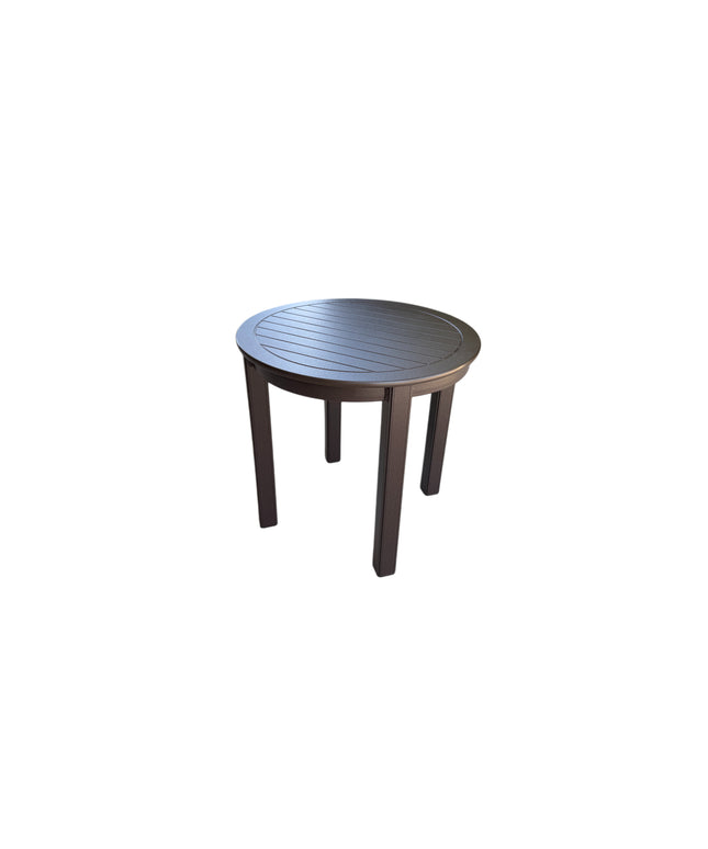 Telescope 20.75"Diameter x 19.5"H Round MGP Slat Top End Table 514K - Kona