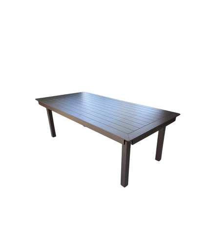 Telescope 42"W x 84"L x 28.5"H Rectangle MGP Slat Top Dining Table with Umbrella Hole TMBK-P1S Kona - Kona