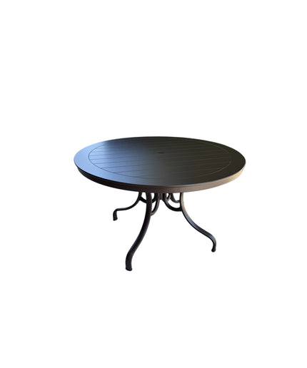 Telescope 48"Diameter x 28"H Round MGP Slat Top Dining Table with Umbrella Hole TM8K-228K - Kona