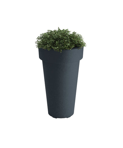 Tropitone Tera 20" Diameter x 33.5"H Round Marine Grade Polymer Planter (Large) 6A1900L - Bright Black