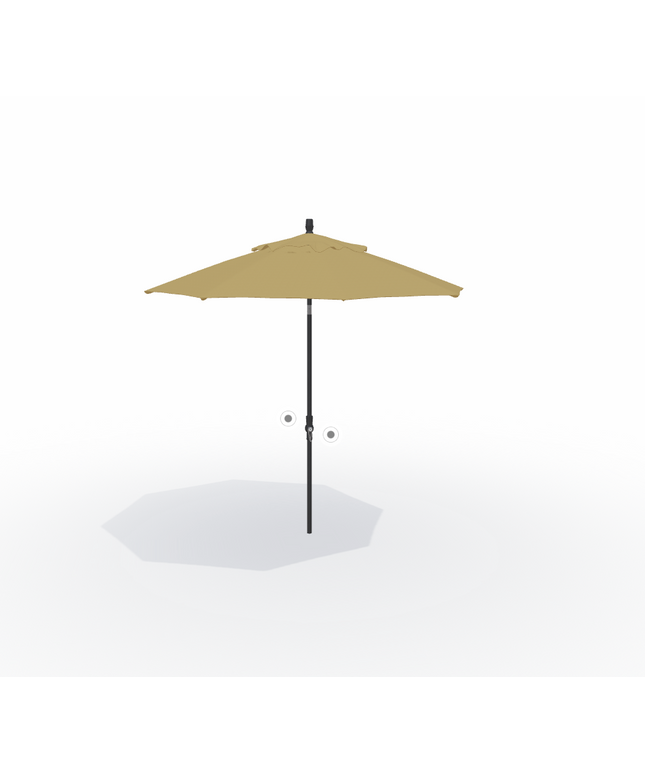 Treasure Garden 9' Collar Tilt Market Umbrella UM8009-5476 - Black / Heather Beige