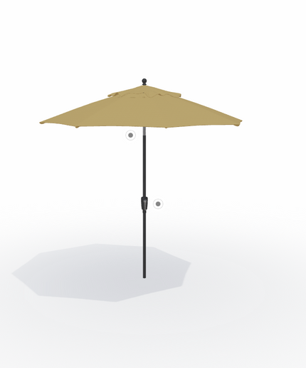 Treasure Garden 9' Push Button Market Umbrella UM9209-5476 - Black / Heather Beige