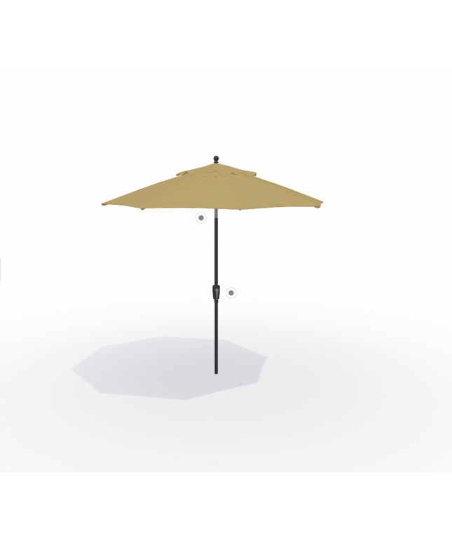 Treasure Garden 9' Push Button Market Umbrella UM9209-5476 - Black / Heather Beige