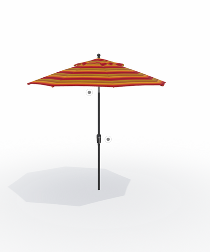 Treasure Garden 9' Push Button Market Umbrella UM9209-56095 - Black / Astoria Sunset Stripe