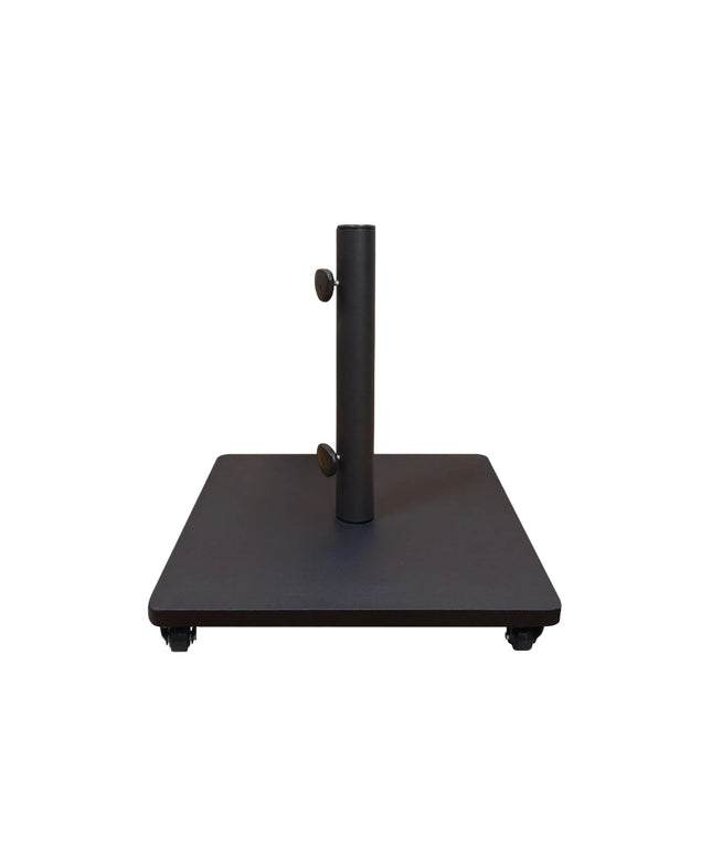 Treasure Garden 100 lb. Square Steel Umbrella Base with Casters BSK1209 - Black