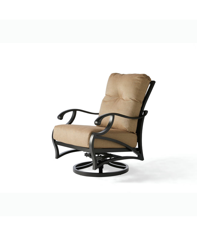 Mallin Volare Cushion Spring Swivel Rocking Lounge Chair VO-886 - Autumn Rust / Rochelle Spice