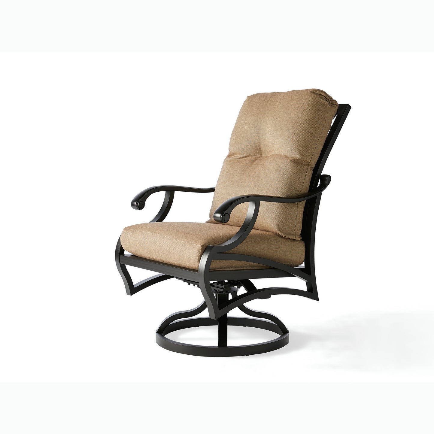 Mallin Volare Cushion Swivel Rocking Dining Arm Chair VO-860 - Autumn Rust / Rochelle Spice