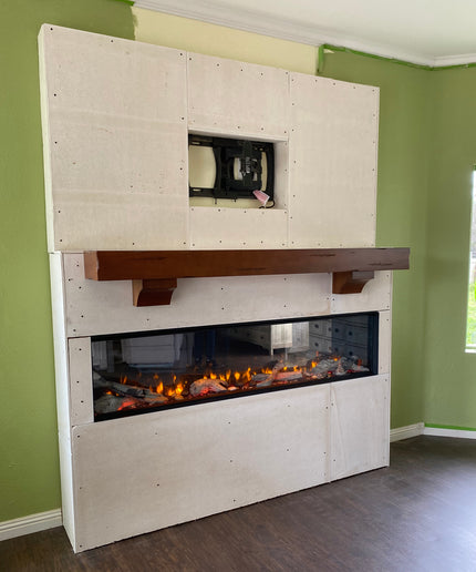 60"w x 96"h x 12"d Media Wall Framing Kit for Valor 50" Electric Fireplace LEX2