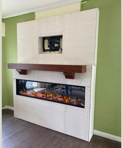 60"w x 96"h x 12"d Media Wall Framing Kit for Valor 50" Electric Fireplace LEX2