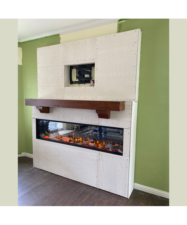 60"w x 96"h x 12"d Media Wall Framing Kit for Valor 50" Electric Fireplace LEX2