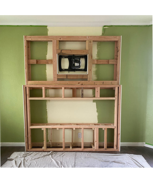 84"w x 96"h x 12"d Media Wall Framing Kit for Valor 72" Electric Fireplace LEX4