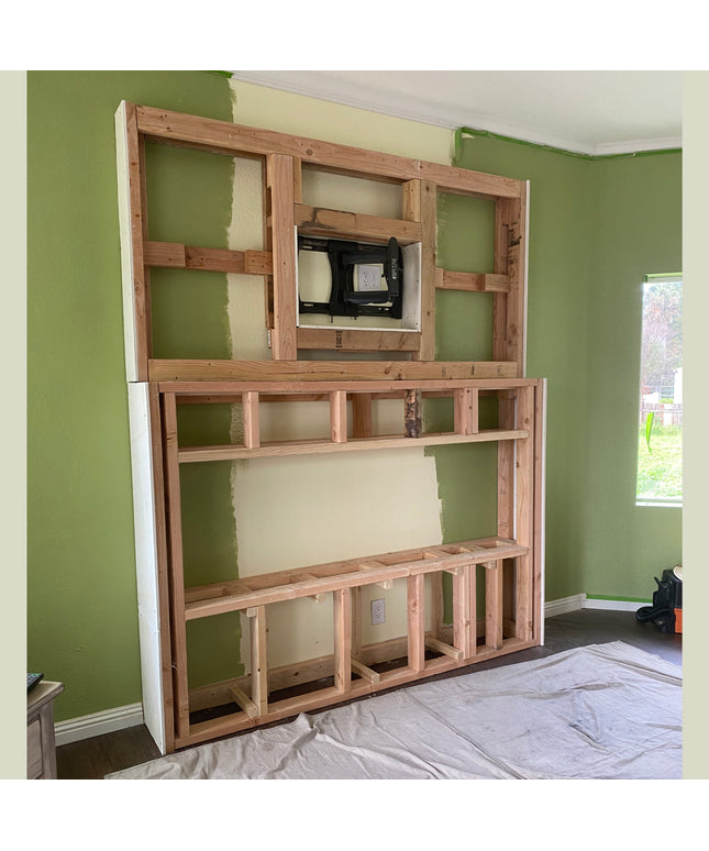 60"w x 96"h x 12"d Media Wall Framing Kit for Valor 50" Electric Fireplace LEX2