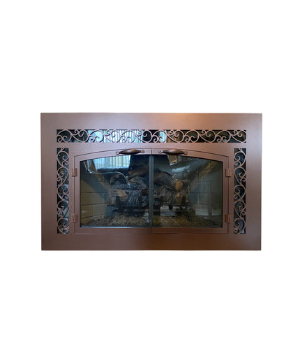 Vienna Traditional Fireplace Doors with Arch Conversion - Oil Rubbed Bronze