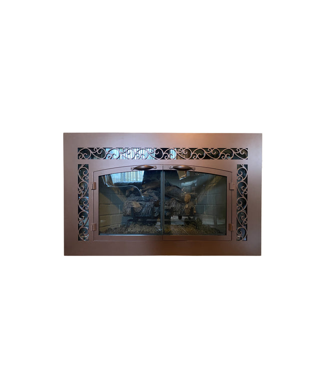 Vienna Traditional Fireplace Doors with Arch Conversion - Oil Rubbed Bronze