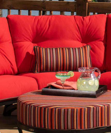 Mallin Volare Cushion Sectional Armless VO-893 - Autumn Rust / Flagship Ruby