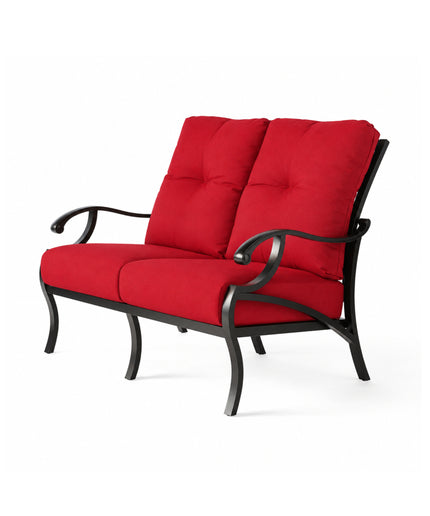 Mallin Volare Cushion Love Seat VO-882 - Autumn Rust / Flagship Ruby