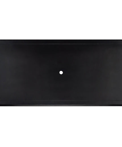 Woodard Solid Cast 42"W x 84"D x 29"H Rectangle Dining Table w/ Carson Base 5P7200-09284 - Textured Black