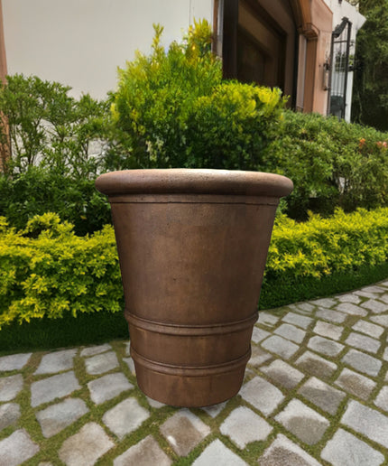 Campania Urbino 32" W x 36" H Round Extra Large Cast Stone Planter P-856-PN - Pietra Nuova