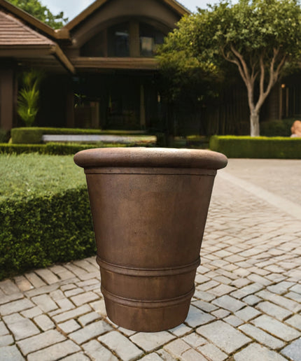 Campania Urbino 32" W x 36" H Round Extra Large Cast Stone Planter P-856-PN - Pietra Nuova