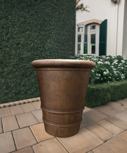 Campania Urbino 32" W x 36" H Round Extra Large Cast Stone Planter P-856-PN - Pietra Nuova