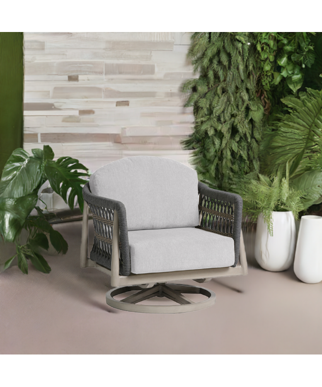 Ratana Coconut Grove Swivel Rocker FN60168 - Metz Dove