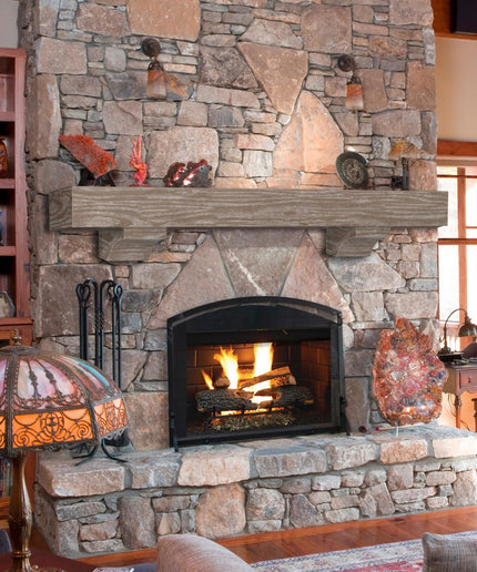 Pearl Mantels 60" Shenandoah Wood Fireplace Mantel Shelf with Corbels 412-60-09 - Farmhouse (Display Model)