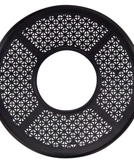 Woodard Hampton 48"Diameter x 25"H Round Chat Height Fire Table w/ Carson Base 65M747-05148FP - Textured Black
