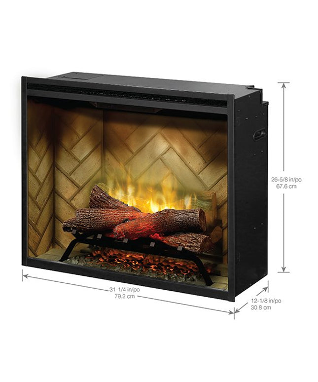 30" Dimplex Revillusion® Electric Fireplace Herringbone 500002388