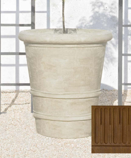 Campania Urbino 25.5" W x 28" H Round Large Cast Stone Planter P-427-PN - Pietra Nuova