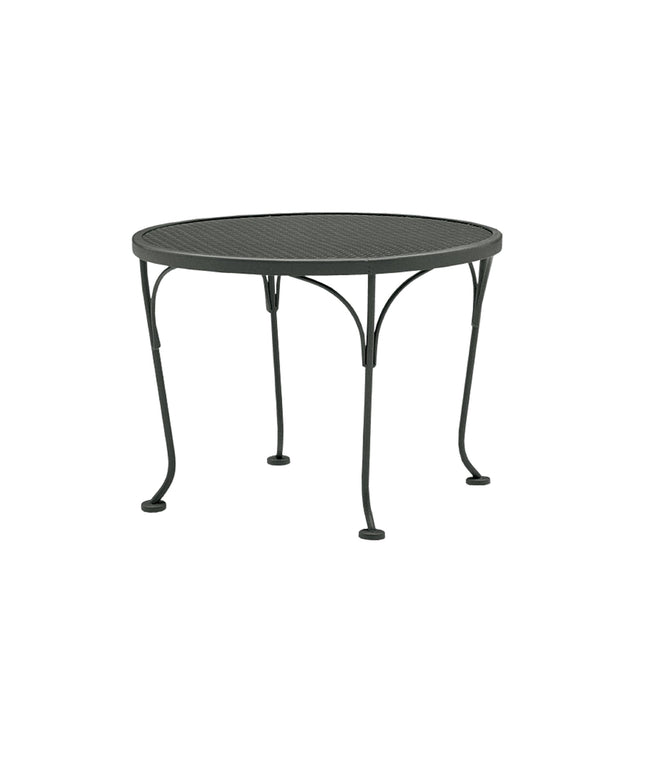 Woodard Iron 24"diameter x 17.5"h Round End Table 190244 - Textured Black
