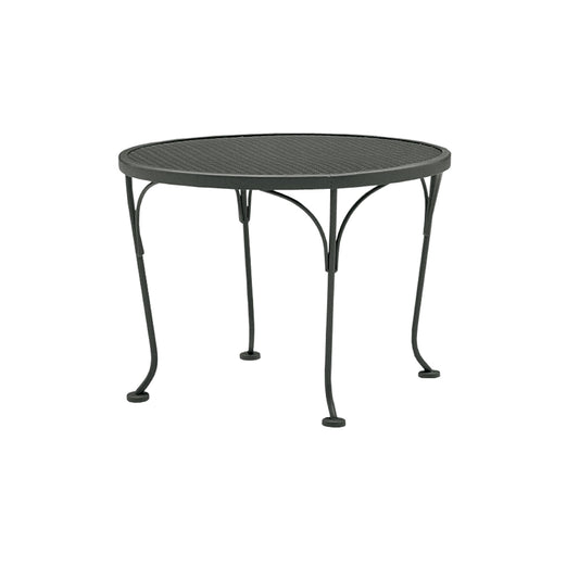 Woodard 24" Iron Round End Table 190244 - Textured Black