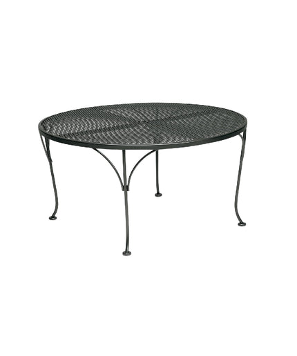 Woodard 42" Iron Round Umbrella Coffee Table 190294 - Textured Black