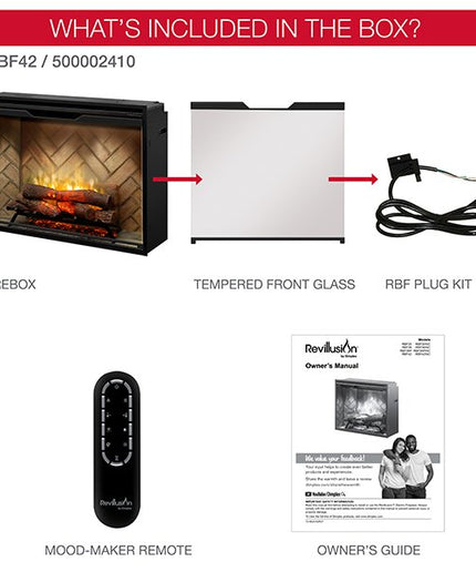42" Dimplex Revillusion® Electric Fireplace Herringbone 500002410