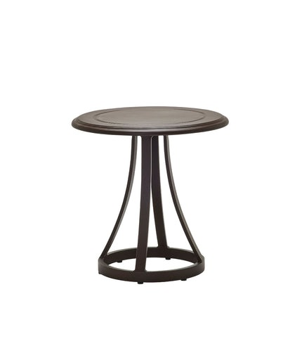 Woodard Solid Cast Mainstreet 22"Diameter x 22"H Round Side Table 5Y2200-09222 - Textured Black