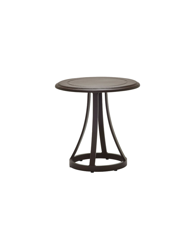 Woodard Solid Cast Mainstreet 22"Diameter x 22"H Round Side Table 5Y2200-09222 - Textured Black