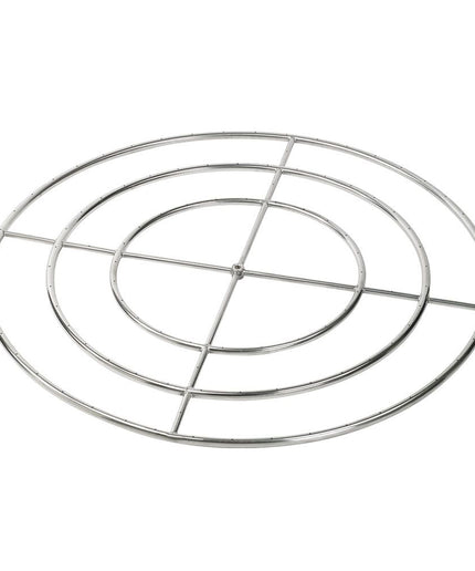 American Fireglass 48" Triple-Ring Stainless Steel Burner with a 3/4" Inlet SS-FR-48