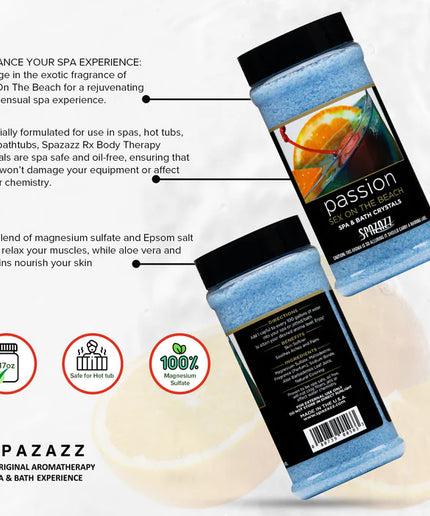Spazazz 17 oz Passion Sex On The Beach Spa & Bath Crystals SPZ-503