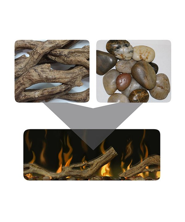 Dimplex Accessory Driftwood and River Rock for 60" & 74" Dimplex IgniteXL® Linear Electric Fireplace LF74DWS-KIT