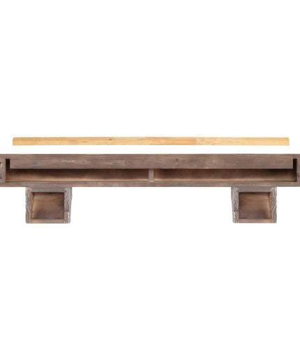 Pearl Mantels 60" Shenandoah Wood Fireplace Mantel Shelf with Corbels 412-60-09 - Farmhouse (Display Model)
