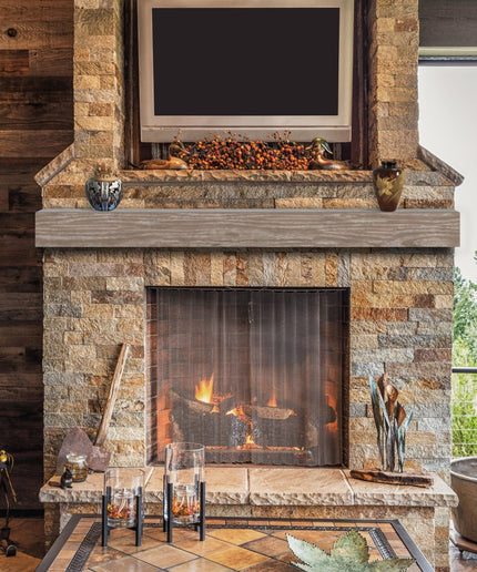 Pearl Mantels 60" Shenandoah Wood Fireplace Mantel Shelf with Corbels 412-60-09 - Farmhouse (Display Model)